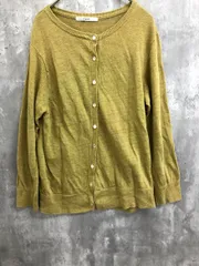 PAR ICI パーリッシィ クルーネック リネン カーディガン sizeF/マスタード ■■レディースのサムネイル