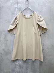 OPAQUE.CLIP オペークドットクリップ チューリップスリーブ カットソー 無地 きれいめ sizeM/ベージュ ■◆ レディースのサムネイル