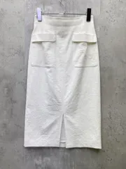 NOLLEY'S ノーリーズ シェルタリング ドライ OXポケット付 タイト スカートきれいめコーデ size34/ホワイト ■◆ レディースのサムネイル
