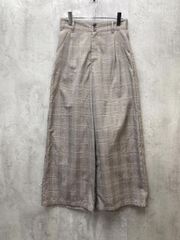 URBAN RESEARCH アーバンリサーチ グレンチェック ワイド パンツ ダブルボタン カジュアル きれいめ sizeM/ブラウンベージュ ■◆ レディース