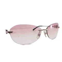 ドルチェ&ガッバーナ ドルガバ DOLCE&GABBANA サングラス 眼鏡 アイウェア リムレス ロゴ ラインストーン 60□15-135 ピンク 黒 ブラック ■IBO100のサムネイル