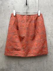 ELLE エル 花柄 ジャガード タック ミニ スカート 華やか きれいめ size36/赤 ■◆ レディースのサムネイル