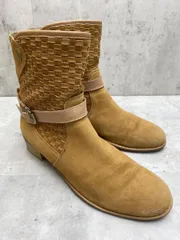 cava cava サヴァサヴァ スエード ベルト付き メッシュ ブーツ 編み込み イントレチャート size24.5cm/茶 ◇■ レディースのサムネイル