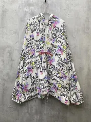RNA アールエヌエー 綿麻 カオスラブフラワージャケット ハープジップ 裾ドロ プルオーバー パーカー sizeM/白 ■◇◎レディースのサムネイル