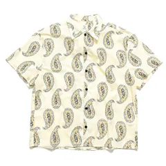 Revo. | 新品 正規 送料無料 | VINTAGE PAISLEY PATTERN COTTON SHIRT | ペイズリー柄 | 綿100% | オープンカラー | 半袖 開襟シャツ | WHITE | TH-4096のサムネイル
