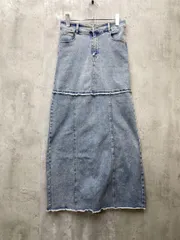 新品 ANAP アナップ ウォッシュ 加工 カットオフ ロング デニムスカート マキシ丈 sizeM/青 ■◆ レディースのサムネイル