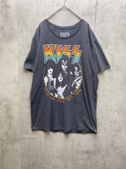KISS ROCK AND ROLL ALL NITE Tシャツ ヴィンテージ風 レトロ sizeL/グレー系 ■◆ メンズ