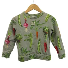 ドルチェ&ガッバーナ ドルガバ DOLCE&GABBANA 子ども服 トレーナー 5 グレー 野菜柄 クルーネック 長袖 /RN ■GY53のサムネイル