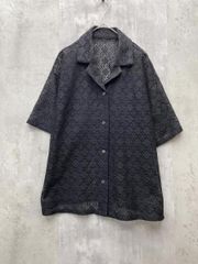 美品】ルイヴィトン ブラウス シルク100% 34 ダミエ 半袖 シャツ 