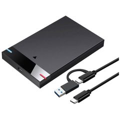 [Brand New] [BOEN] 2.5-inch Type-C HDD/SSD Case [Type-C 3.1 High-Speed ​​Transmission] 9.5mm/7mm Compatible SSD Case Box SATA III External Hard Drive 5Gbps High-Speed ​​Data Transfer UASP Compatible Tool-Free 120GB