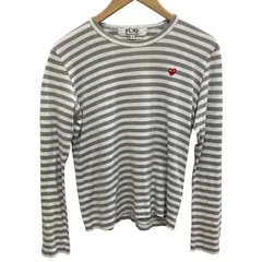 PLAY COMME des GARCONS/コムデギャルソン/ボーダーロンT/グレー×ホワイト/サイズM/レディース/FE0422のサムネイル
