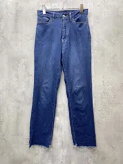 DRESKIP ドレスキップ カットオフ加工 スキニー デニムパンツ 美脚効果 カジュアル sizeM/ブルー ■■ レディースのサムネイル