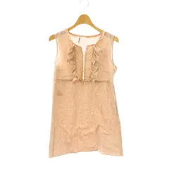 ミュウミュウ miumiu ワンピースチュニック フリル ガーゼ イタリア製 ノースリーブ 38 ピンク /DO ■GY19のサムネイル