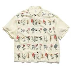 Revo. | 新品 正規 送料無料 | VINTAGE FLOWER EMBROIDERY RAYON SHIRT | 花柄刺繍 | レーヨン | オープンカラー | 半袖 開襟シャツ | NATURAL | TH-4085のサムネイル