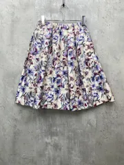 laboratory work ラボラトリーワーク フラワープリント ミディ丈 スカート ボタニカル 華やか きれいめ sizeM/白系 ■◆ レディースのサムネイル