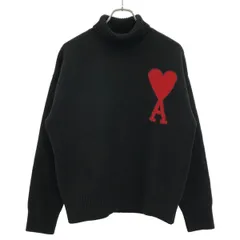 AMI PARIS ami alexandre mattiussi アミパリ アミ アレクサンドル マテュッシ タートルネックニットセーター BFUKS402.018 ブラック XSのサムネイル