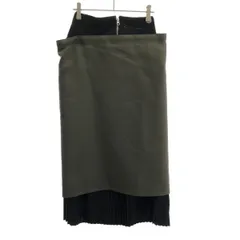 MM6 Maison Margiela  エムエムシックス メゾン マルジェラ ラッププリーツスカート S52MA0035 S47850 カーキ ブラック 40のサムネイル