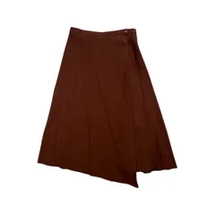 MACPHEE マカフィー ラップ風 アシンメトリー フレア ロング スカート サイズ36 /ブラウン系 レディースのサムネイル