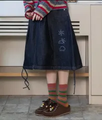 ルナキー ゴー LYNN Indigo ミディ デニム スカート 2 サイズ 新品のサムネイル