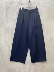 Te chichi テチチ 薄手 センタープレス タック ワイド デニムパンツ アンクル丈 sizeF/ネイビー ■■ レディースのサムネイル