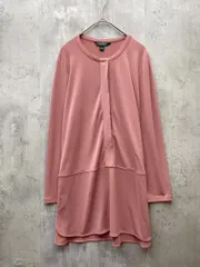 Lauren Ralph Lauren ローレンラルフローレン 梨地 比翼仕立て ヘンリーネック チュニック ブラウス カットソー シャツ sizeM/ピンク ■◇ レディースのサムネイル