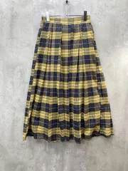 新品 merlot メルロー タータンチェックタックスカート プリーツ スカート sizeF/イエロー ◇■ レディースのサムネイル
