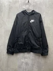 NIKE ナイキ ポリエステル 裏地メッシュ フルジップ ウインドブレーカー ブーデッド ジャケット sizeL/黒 ■◇ レディースのサムネイル