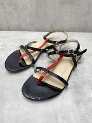 CARVEN カルヴェン ストラップ フラット サンダル size37（24.0cm相当）/黒×赤×白 ■◆ レディースのサムネイル