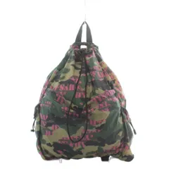 ヒステリックグラマー HYSTERIC GLAMOUR 25SS Ripstop Drawstring Daypack リュックサック カーキ ベージュ 黒 ブラック カモフラージュ柄 カモフラ柄 /RI ■OSのサムネイル