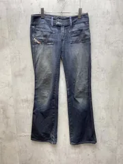 DIESEL ディーゼル ブーツカット デニム ダメージ加工 デニムパンツ カジュアル ストリート系 size27/インディゴ ■◇ レディースのサムネイル