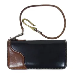 THE FLAT HEAD ザフラットヘッド LEATHER LONG WALLET ウォレット レザー ロープ付き レザー ロング ウォレット 長財布 ブラック系【中古】のサムネイル
