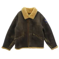 The REAL McCOY'S ザリアルマッコイズ 旧リアルマッコイズ McCoy Sports Wear D-1 ムートンレザー フライトジャケット ブラウン系 S【中古】のサムネイル