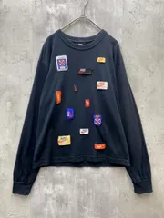NIKE ナイキ アイコン クラッシュ ロングスリーブ トップ 長袖 Tシャツ 歴代ロゴタグ sizeS/黒 ■◆ レディースのサムネイル