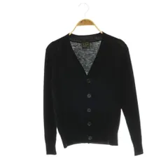 ルトロワ Letroyes Vネックニットカーディガン 長袖 ウール XS 黒 ブラック /NR ■OSのサムネイル