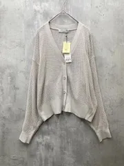 新品 any FAM エニィファム 洗濯機可 アイレットパターン ニット カーディガン大人可愛い 羽織 クロップド丈 size4/サンドベージュ ■◇ レディースのサムネイル