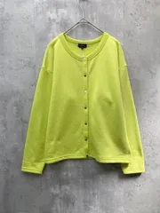 新品 UNITED ARROWS GREEN LABEL ユナイテッドアローズグリーンレーベル 裏毛 カーディガン 無地 羽織size160cm/ライム ■◇ キッズのサムネイル