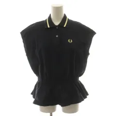 フレッドペリー FRED PERRY ポロシャツ ノースリーブ ギャザー 刺繍 ワンポイント 10 紺 ネイビー /AN ■MAのサムネイル
