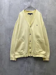 TOMMY HILFIGER トミーヒルフィガー スウェット カーディガン パステルカラー ゆるだぼsizeM/ライトイエロー ■◇ メンズのサムネイル
