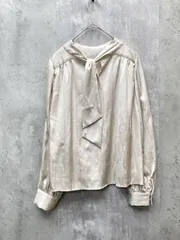 プロポーション ボディドレッシング ワッシャー サテン リボン ブラウス シャツ 光沢感 フォーマル sizeS/アイボリー ■◇ レディースのサムネイル