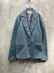 美品 コラージュ ガリャルダガランテ シングル コーデュロイ テーラード ジャケット sizeF/アッシュグリーン くすみブルー  ■◇◎レディースのサムネイル