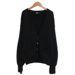 イッセイミヤケ ISSEY MIYAKE miyake design studio ヴィンテージ 80s ニットカーディガン アルパカ Vネック アーカイブ M 黒 ブラック ■MNK10のサムネイル