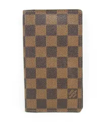 LOUIS VUITTON ルイヴィトン 手帳カバー ダミエ アジェンダ ポッシュ R20703 エベヌ系 PVC レザー ユニセックス 美品のサムネイル