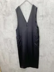 ビューティ&ユース ユナイテッドアローズ 日本製 ヴィンテージサテンVネック ジャンパー スカート sizeS/黒  ■◇ レディースのサムネイル