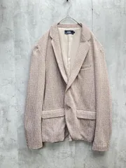 AZUL BY MOUSSY アズールバイマウジー グレンチェック ニット ジャガード ジャケット sizeL/ベージュ ■◇ メンズのサムネイル
