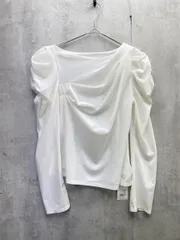 訳あり新品 dazzlin ダズリン ドレープシアーベロアトップス Tシャツ sizeF/アイボリー ■◆ レディースのサムネイル