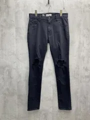 VANQUISH ヴァンキッシュ スキニー ダメージ デニムパンツ size32/ブラック ■■ メンズのサムネイル