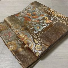 袋帯 鳳凰に花唐草 正倉院模様 正絹 着物 X-6235 - メルカリ