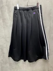 Champion チャンピオン ブライトジャージー サイドラインライン ロングスカート sizeM/黒 ■◇ レディースのサムネイル