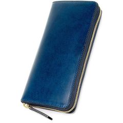 [Brand New] [Eredita] Men's Long Wallet, Made in Japan, Genuine Buttero Leather (King of Leather), Round Zipper, WL10 (Navy)