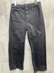 美品 INDIVI インディヴィ 褒められデニム ワイドストレートデニム パンツ size42/黒 ■■◎レディースのサムネイル